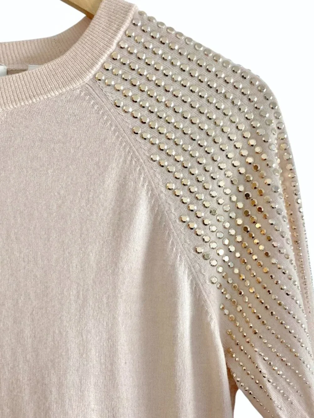 Ted Baker London Fairia Wool Silk Cashmere Studded Pullover Sweater Size S